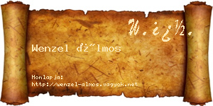 Wenzel Álmos névjegykártya