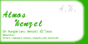 almos wenzel business card